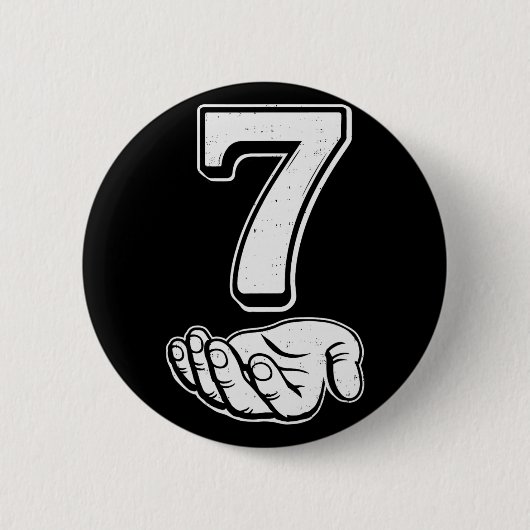 Six Seven 6 7 Meme Gen Alpha Slang 6 7 Hände Paar Button (Vorderseite)