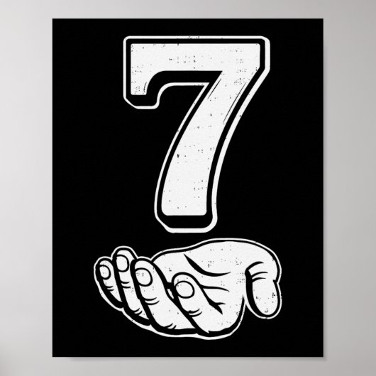 Six Seven 6 7 Meme Gen Alpha Slang 6 7 Hände Paar Poster (Vorne)