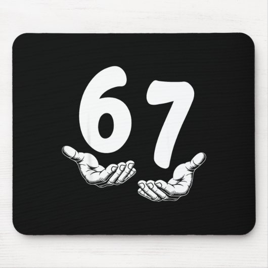 Six Seven 6 7 Meme Hands Funny Kids Teen Boys  Mousepad (Vorne)