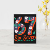 Six Seven 6 7 Meme Humor Santa Elf 67 Christmas Pa Karte (Gelbe Blume)