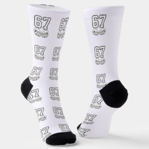 Six Seven 6 7 Meme Lustige Hände Socken
