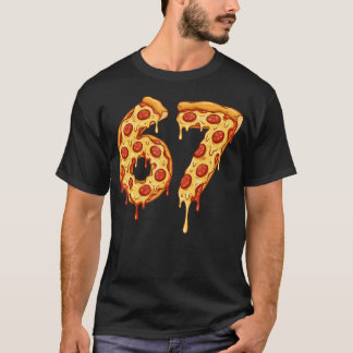 Six Seven 6 7 Meme Lustige Pizza 67 Passende S Jun T-Shirt