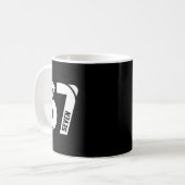 Six Seven 6 7 Meme Lustige Zahl 67 Let's Get Sendy Kaffeetasse (Vorderseite Links)