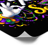 Six Seven 6 7 Meme Mardi Gras Jester Hand Sign Fat Poster (Ecke)