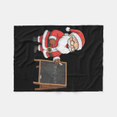Six Seven 6 7 Meme Santa Christmas Xmas Teacher Nu Fleecedecke (Vorderseite (Horizontal))
