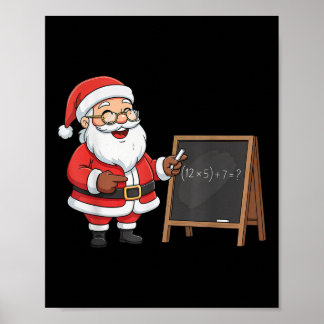 Six Seven 6 7 Meme Santa Weihnachten Xmas Lehrer N Poster