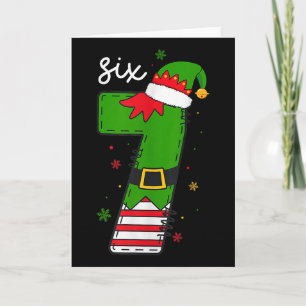 Six Seven 6 7 Meme Santa Weihnachten Xmas Zahl 67  Karte