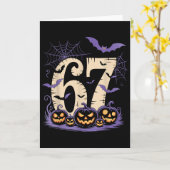 Six Seven 6 7 Meme Spooky Halloween Karte (Gelbe Blume)