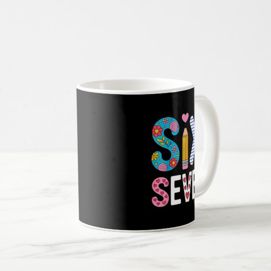 Six Seven 6 7 Meme Teacher  Kaffeetasse (VorderseiteRechts)