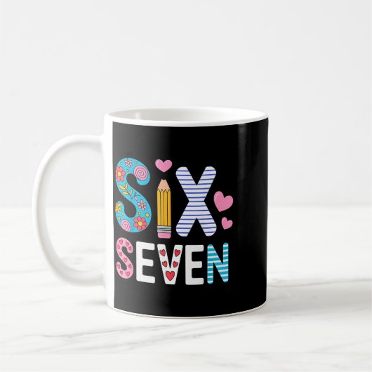 Six Seven 6 7 Meme Teacher  Kaffeetasse (Links)