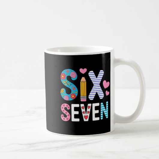 Six Seven 6 7 Meme Teacher Kaffeetasse (Rechts)