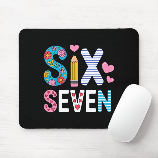 Six Seven 6 7 Meme Teacher  Mousepad (Mit Mouse)