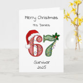 Six Seven 6 7 Survivor Funny Christmas Holiday Karte (Gelbe Blume)