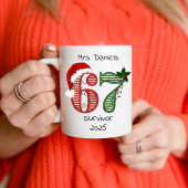 Six Seven 6 7 Survivor Funny Christmas Name Kaffeetasse