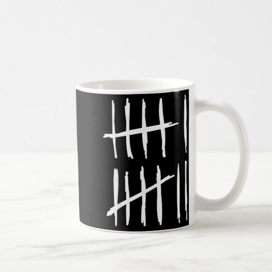 Six Seven 6 7 Tally Marks 67 Meme 6-7 Numbers Funn Kaffeetasse (Rechts)