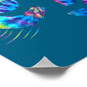 Six Seven 6 7 Tie Dye Kids Girl Boy 6-7 Meme Hands Poster (Ecke)