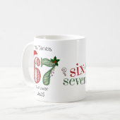 Six Seven 6 7 Überlebender Lustiger Weihnachtsname Kaffeetasse (Vorderseite Links)