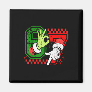 Six Seven 6 7 Weihnachts-Handsignal-Shirt – Festli Magnet