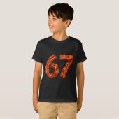 Six Seven Bacon Cool Meme 67 Funny Number  T-Shirt (Vorne ganz)