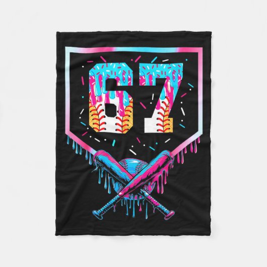 Six Seven Baseball Eis Drip Cool 67 Gen Alph Fleecedecke (Vorderseite)