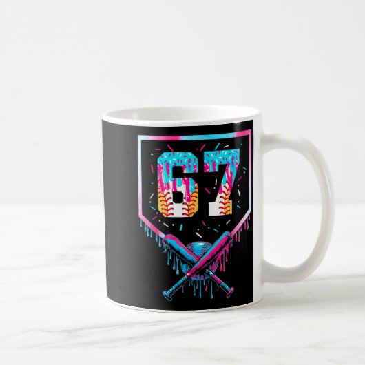 Six Seven Baseball Eis Drip Cool 67 Gen Alph Kaffeetasse (Rechts)