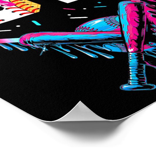 Six Seven Baseball Ice Cream Drip Cool 67 Gen Alph Poster (Ecke)