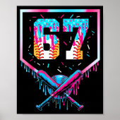 Six Seven Baseball Ice Cream Drip Cool 67 Gen Alph Poster (Vorne)