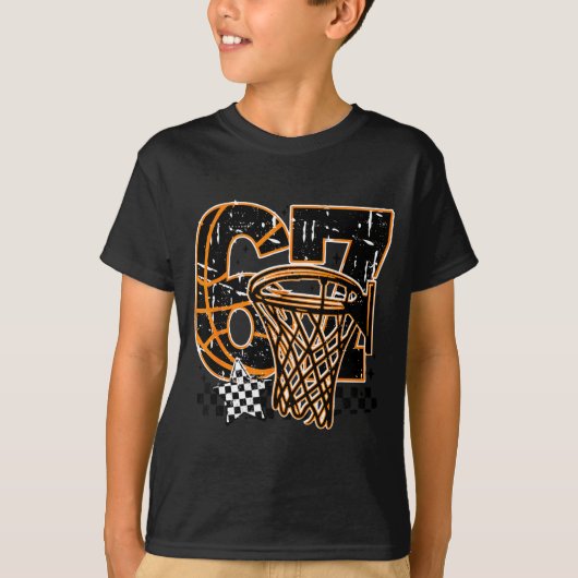 Six Seven Basketball, Funny 67 Basketball, Retro G T-Shirt (Vorderseite)