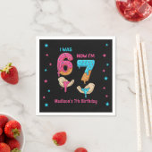Six Seven Birthday Napkins Serviette (Beispiel)