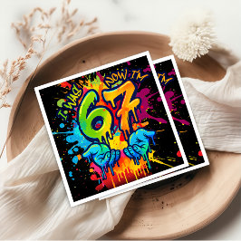 Six Seven Birthday Napkins Serviette