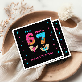 Six Seven Birthday Napkins Serviette