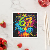 Six Seven Birthday Napkins Serviette (Beispiel)