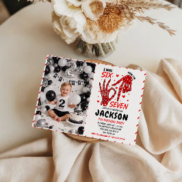 Six Seven Birthday Skeleton Hands Party Invitation Einladung