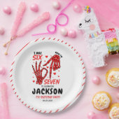 Six Seven Birthday Skeleton Hands Party Pappteller (Party)