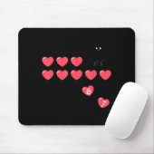Six Seven Black Cat Knocking Off Hearts Funny 67 V Mousepad (Mit Mouse)