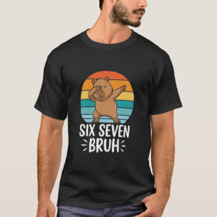 Six Seven Bruh 67 Capybara Lustiges Vintage-Meme T-Shirt