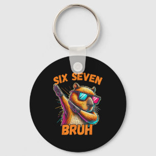 Six Seven Bruh 67 Capybara Vintage Lustiges Meme-G Schlüsselanhänger
