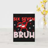 Six Seven Bruh 67 Meme 6 7 Valentines Day Heart Da Karte (Gelbe Blume)