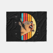 Six Seven Bruh 67 Meme Capybara Fleecedecke (Vorderseite (Horizontal))