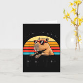 Six Seven Bruh 67 Meme Capybara  Karte (Gelbe Blume)