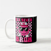 Six Seven Bruh 67 Meme Smile Face Valentines Boys Kaffeetasse (Links)