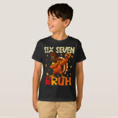 Six Seven Bruh 6 7 Meme Dabbing Turkey Thanksgivin T-Shirt (Vorne ganz)