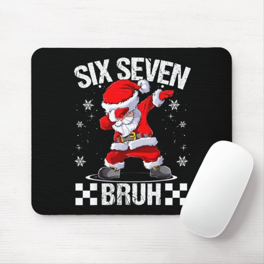 Six Seven Bruh 6-7 Meme Xmas Matching Pjs Christma Mousepad (Mit Mouse)
