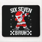 Six Seven Bruh 6-7 Meme Xmas Matching Pjs Christma Mousepad (Vorne)