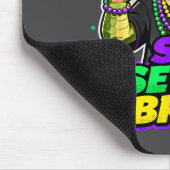 Six Seven Bruh Alligator Mardi Gras 67 Meme Quote Mousepad (Ecke)