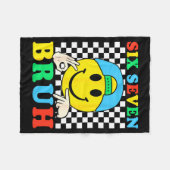Six Seven Bruh Boys 67 Meme Gen Alpha Slang 6 7 Ki Fleecedecke (Vorderseite (Horizontal))