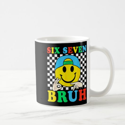 Six Seven Bruh Boys 67 Meme Gen Alpha Slang 6 7 Ki Kaffeetasse (Rechts)