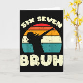 Six Seven Bruh Dab Funny 67 Costume 6 7 Meme Kids  Karte (Gelbe Blume)