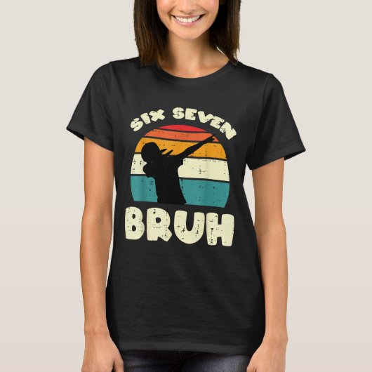Six Seven Bruh Dab Funny 67 Costume 6 7 Meme Kids T-Shirt (Vorderseite)
