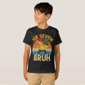 Six Seven Bruh Dabbing 67 Meme Funny Number Boys T-Shirt (Vorne ganz)